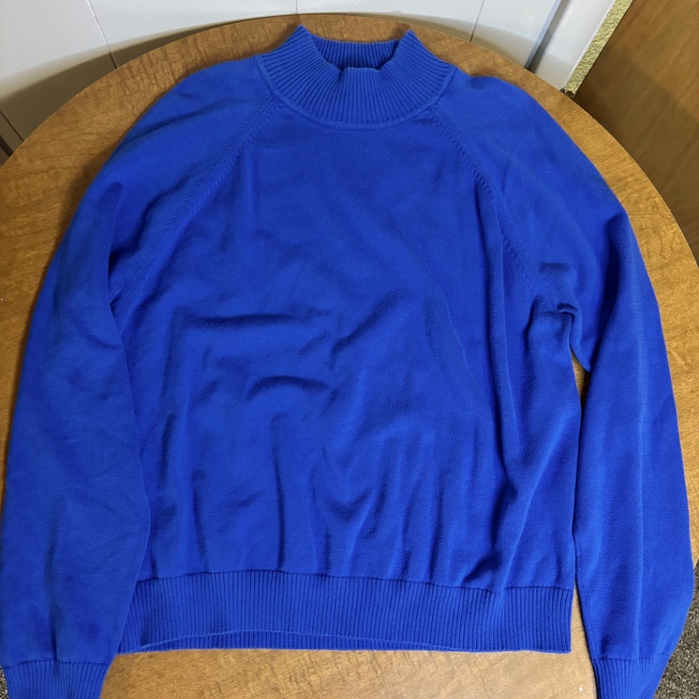 Mock Neck 100% Cotton Sweater